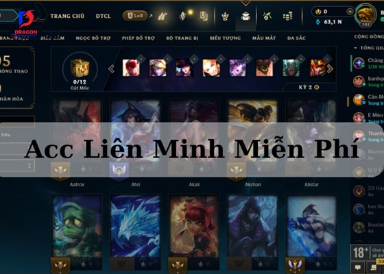 Acc Liên Minh Miễn Phí