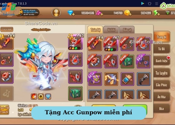 Tặng Acc Gunpow miễn phí Tặng Acc Gunpow miễn phí