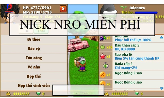 Tặng Acc Nro miễn phí 
