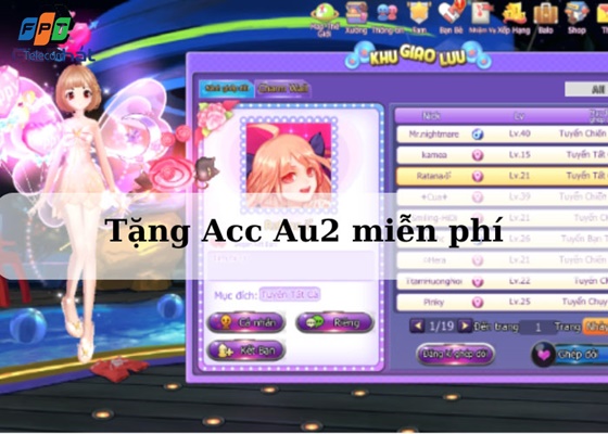 Tặng Acc Au2 miễn phí