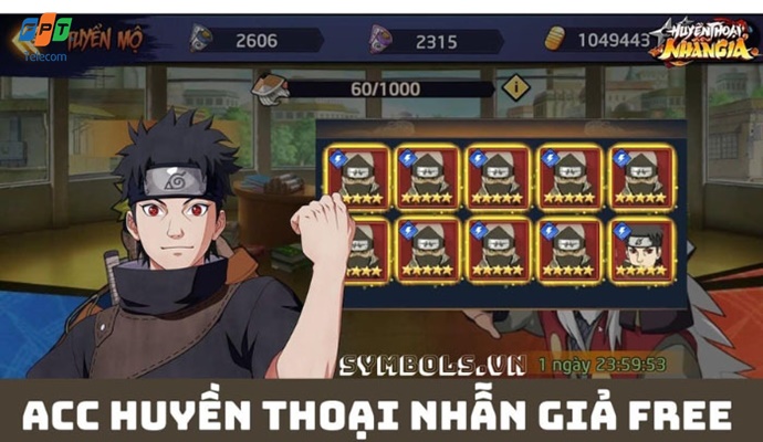 Tặng acc Huyền Thoại Nhẫn Giả