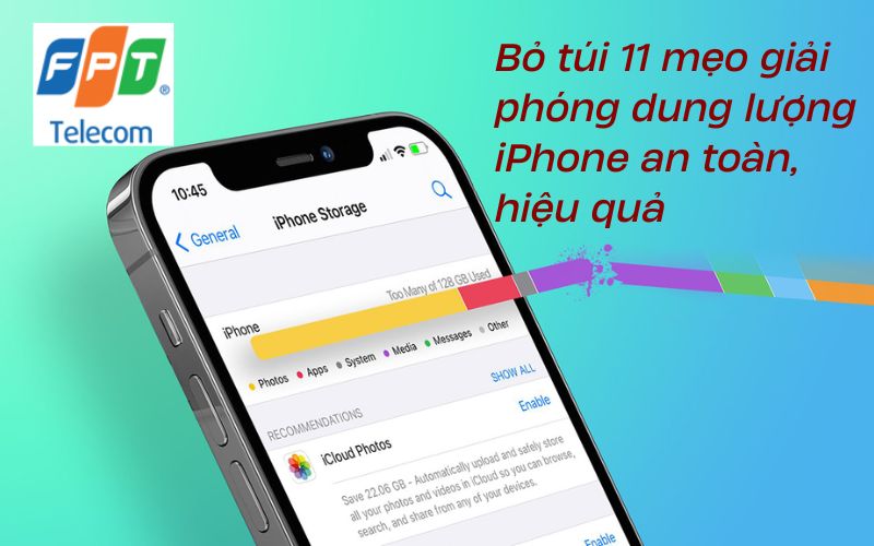 mẹo giải phóng dung lượng iPhone
